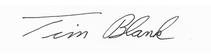 Tim Blank's signature